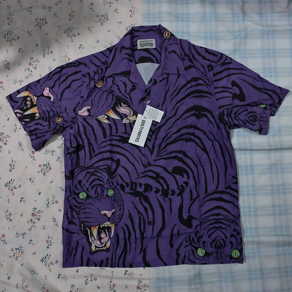 Wacko Maria Purple Short-Sleeve Shirt